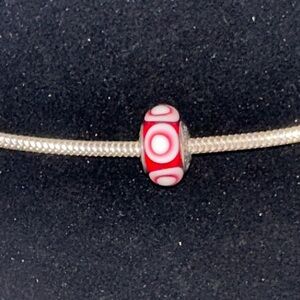 Pandora Red Stepping Stone Murano Bead